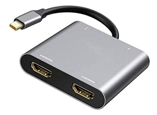 Hubs Usb Adaptador Usb C A Hdmi Dual, Concentrador Usb   