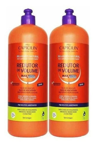 Kit 2 Relaxante Natural Redutor De Volume 2x1l - Capicilin