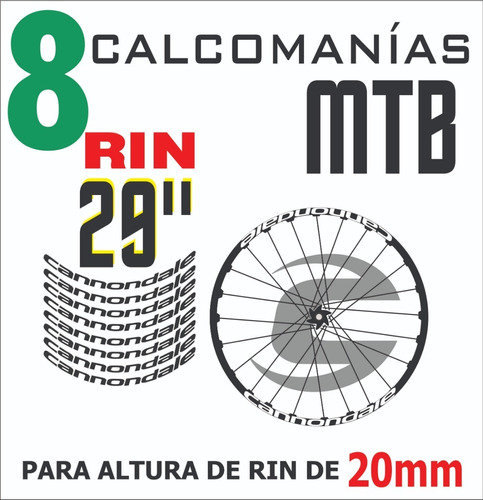 Stickers Rin Bicicleta Mtb 29 Canondle