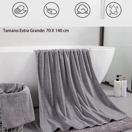 Toallas De Baño Completas De 3 Piezas, Grandes, 70 X 140 Cm