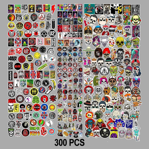 300 Adesivos Malas Viagem Cartoon Geladeira Notebook Skate