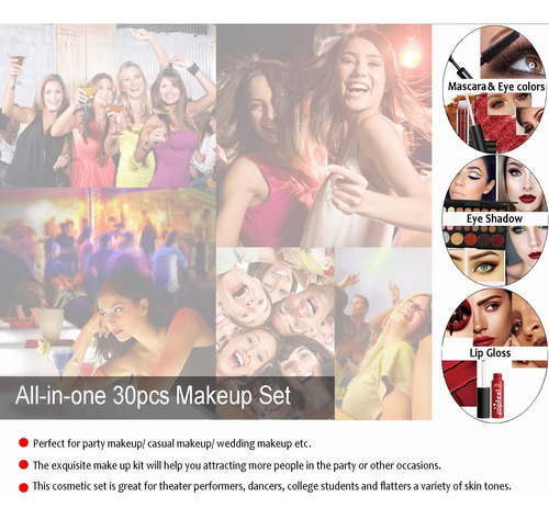 Kit De Maquillaje Para Mujer, Kit Completo, 24 Piezas, Kit D