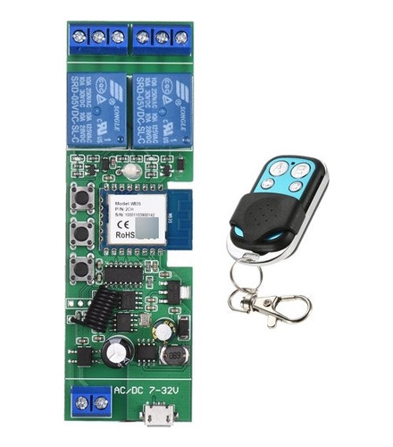 Interruptor Relay Controlador Wifi Tuya  2 Canales Y Control