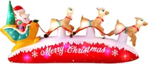 Comprar Micocah Navidad Inflables Santa Claus Con Trineo Y Renos