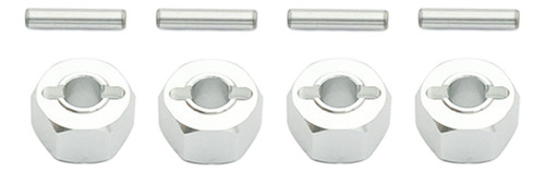 4 Piezas De Cubos De Rueda Hexagonales De Aleación De Plata