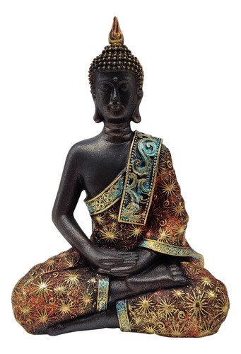 Monje Metalizado Brillo Buda Indu Meditacion Y Relajacion 