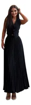 Comprar Conjunto De Chaleco Y Falda Larga Plisada Elegante Verano