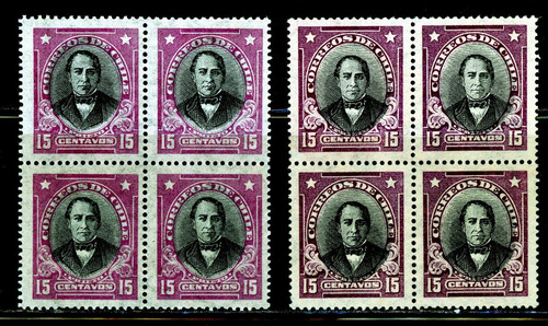 Célebres Presidentes Y Pers Correos De Chile Con Filigra. Célebres Presidentes Y Pers Correos De Chile Con Filigra.