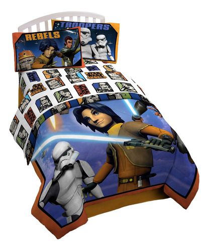 Juego De Sábanas Gemelas De 3 Piezas   Wars Rebels