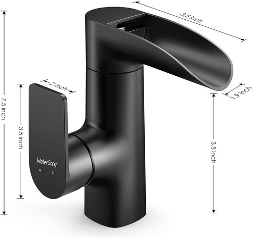 Grifo De Bano Lavamanos Cocina 1 Llave Tipo Cascada