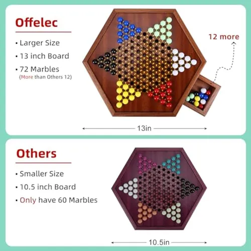 Juego De Damas Chinas De Madera Con Cajón De