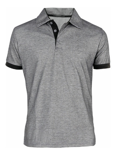 Playeras Hombre Y Tipo Polo Botones Slim Manga Moda Casual