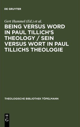 Libro Being Versus Word In Paul Tillich's Theology / Sein...