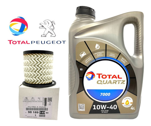 Filtro Original + Aceite Total 7000 Peugeot 206 207 208 308