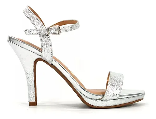 Sandalias plateadas vizzano hot sale