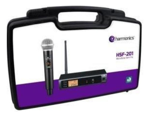 Microfone Sem Fio Uhf Harmonics Hsf200-1 Display Digital