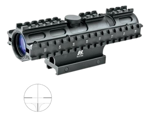 Mira Ncstar 2-7x30 Reticula P4 Sniper Tri Riel Gotcha Xtreme