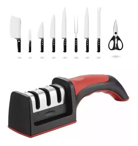 Afilador de cuchillos profesional inventado en Australia, kit de afiladores  de cuchillos de cocina portátiles para cuchillos, tijeras, podadoras