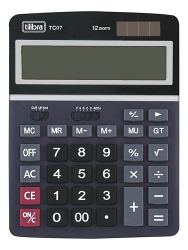 Calculadora De Mesa 12 Dig Tc07 Preto Tilibra