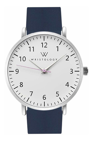 Reloj Mujer Wristology Sws002 Cuarzo Pulso Azul En Silicona