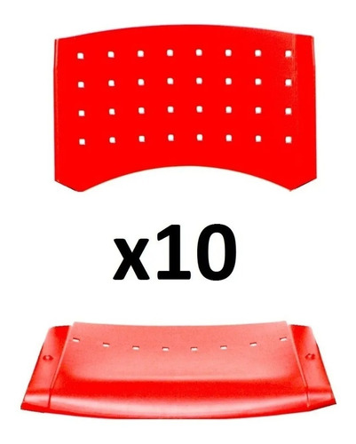 Asientos Respaldo Repuesto Plastico Sillas Oficina Pack X10 