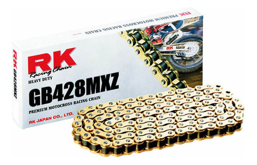 Cadena Rk Mxz4 520 X 120 Dorada Clip Ref Alivianada