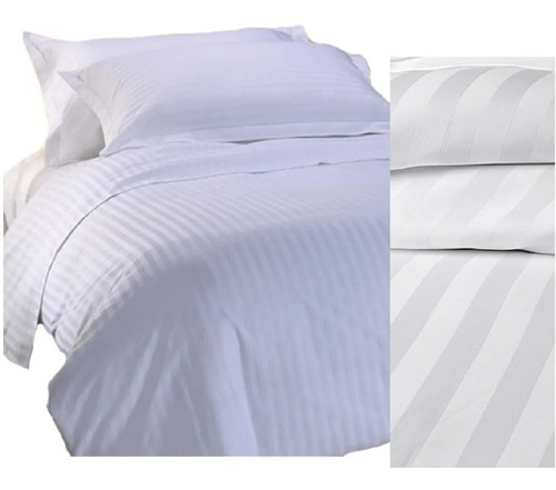 Duvet Blanco King Funda Plumón+ 2 Fundas 100% Algodón