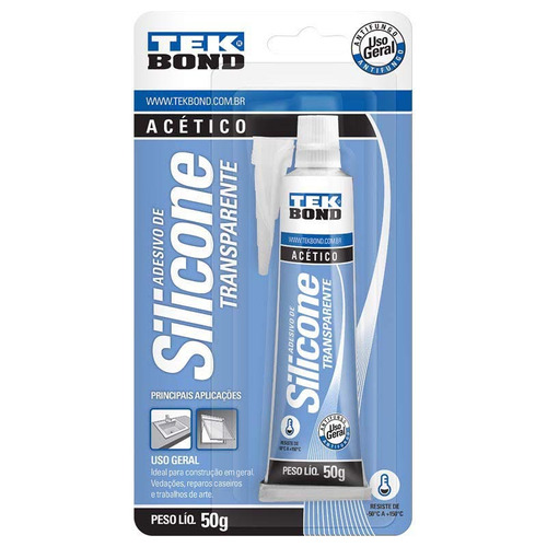 Silicone Transparente Acético 50g Tekbond