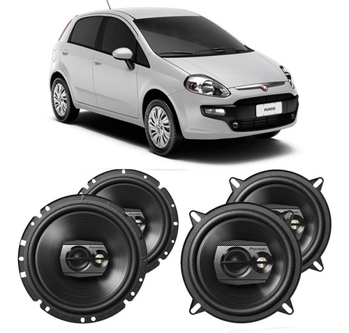 Alto Falante Fiat Punto 2013 A 2017 Pioneer 200w Rms