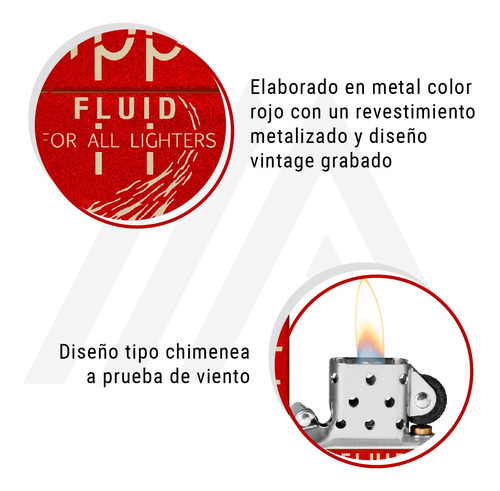 Imagen 5 de 10 de Encendedor Zippo Lighter Zippo Retro Design