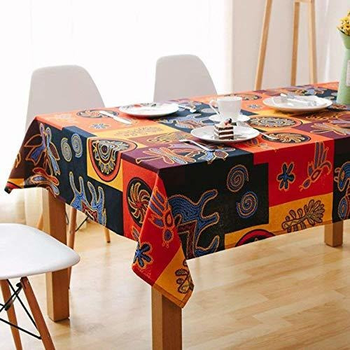 Bringsine Square Cotton Linen Fashion Mayan Culture Printed 