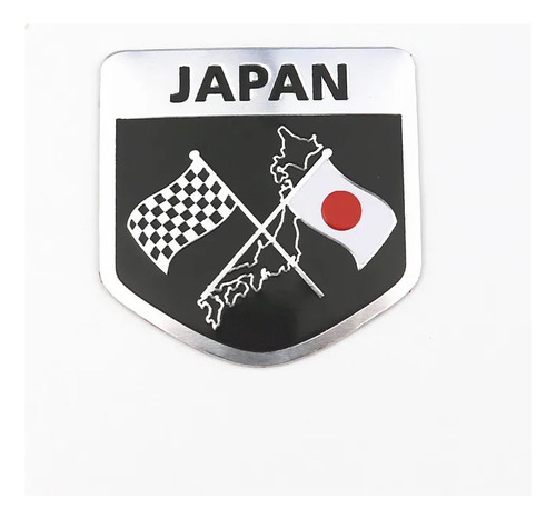  Emblema Bandera Japon Aluminio Importado Para Carro 