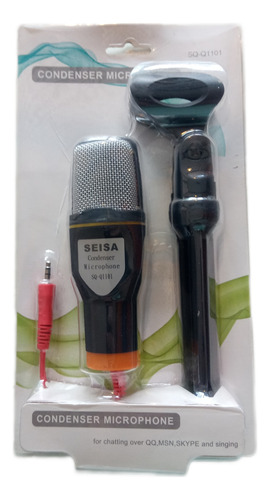 Microfono Condenser Seisa Miniplug Con Trípode