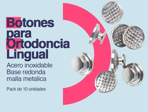 Botones Ortodoncia Lingual, 10 Bolsas (100 Botones)