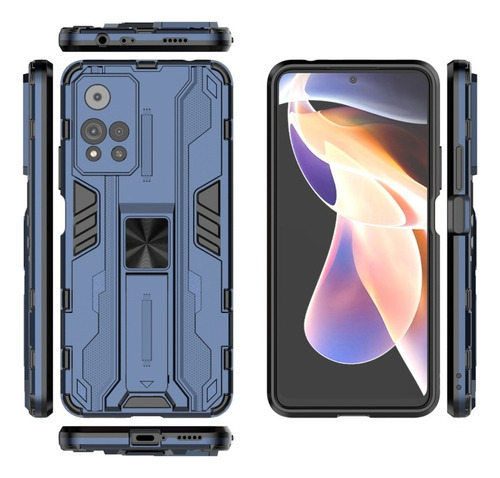 Funda Para Redmi Note 12 Pro 4g Supersonic + Cristal 9d Color Azul