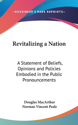 Libro Revitalizing A Nation: A Statement Of Beliefs, Opin...