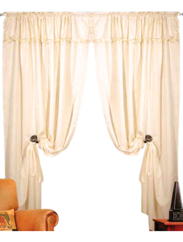 Cortinas Tela Voile Riel Barral Faldon Ancho 3m Yabell