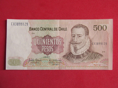 Billete 500 Pesos Firmado Bianchi Tassara Interino Año 1991 