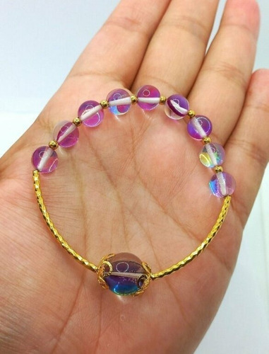 Pulsera Tornasol Violeta Y Azul