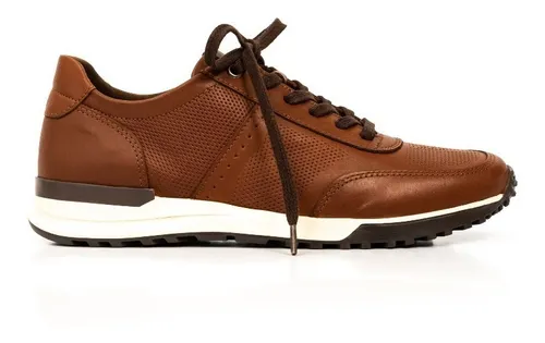 Tenis De Cuero Para Hombre Combinaci n De Texturas V lez Cuotas