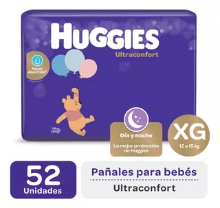 Pañales Para Bebés Huggies Ultra Confort Xg 52un