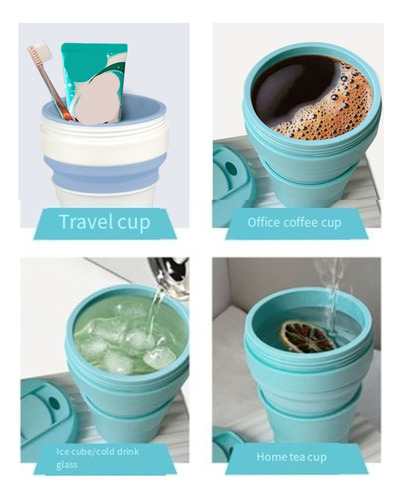 Taza De Café Plegable De Silicona, Portátil Y Reutilizable