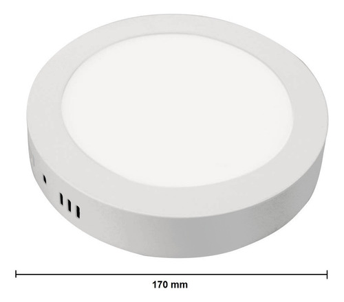 Plafón Panel Led 12w Redonda Etheos Luz: Color Luz cálida