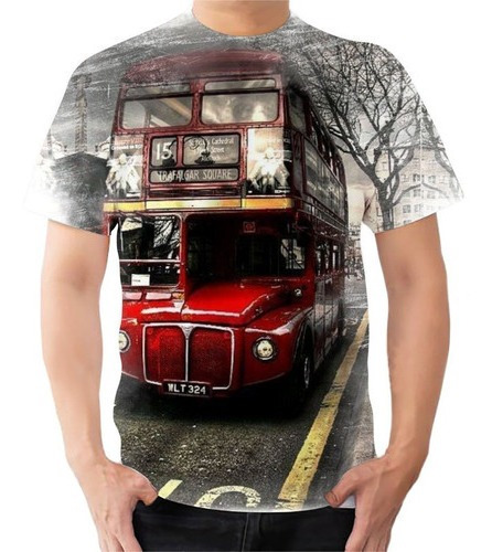 Camisa Camiseta Personalizada Ônibus Inglaterra País 5