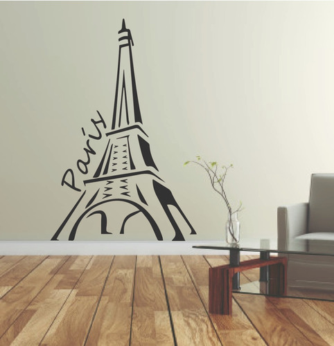 Vinilo Decorativo Torre Eiffel Sticker De Pared Calcomania 110x180cm