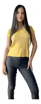 Comprar Elegante Blusa Importada Con Apliques Y Encaje En Contraste.
