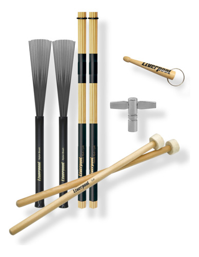 Baquetas Mallet Feltro Acoustic Roods Vassourinha E Chave