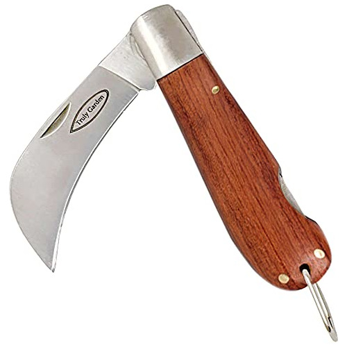 Cuchillo De Jardín Plegable. Esta Hoja De Hawkbill Es Curva,