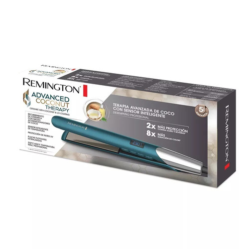 Imagen 9 de 12 de Plancha de cabello Remington Advanced Coconut Therapy S13A/S8607 verde 120V/240V
