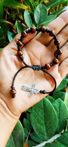 Rosarios Pulseras En Madera